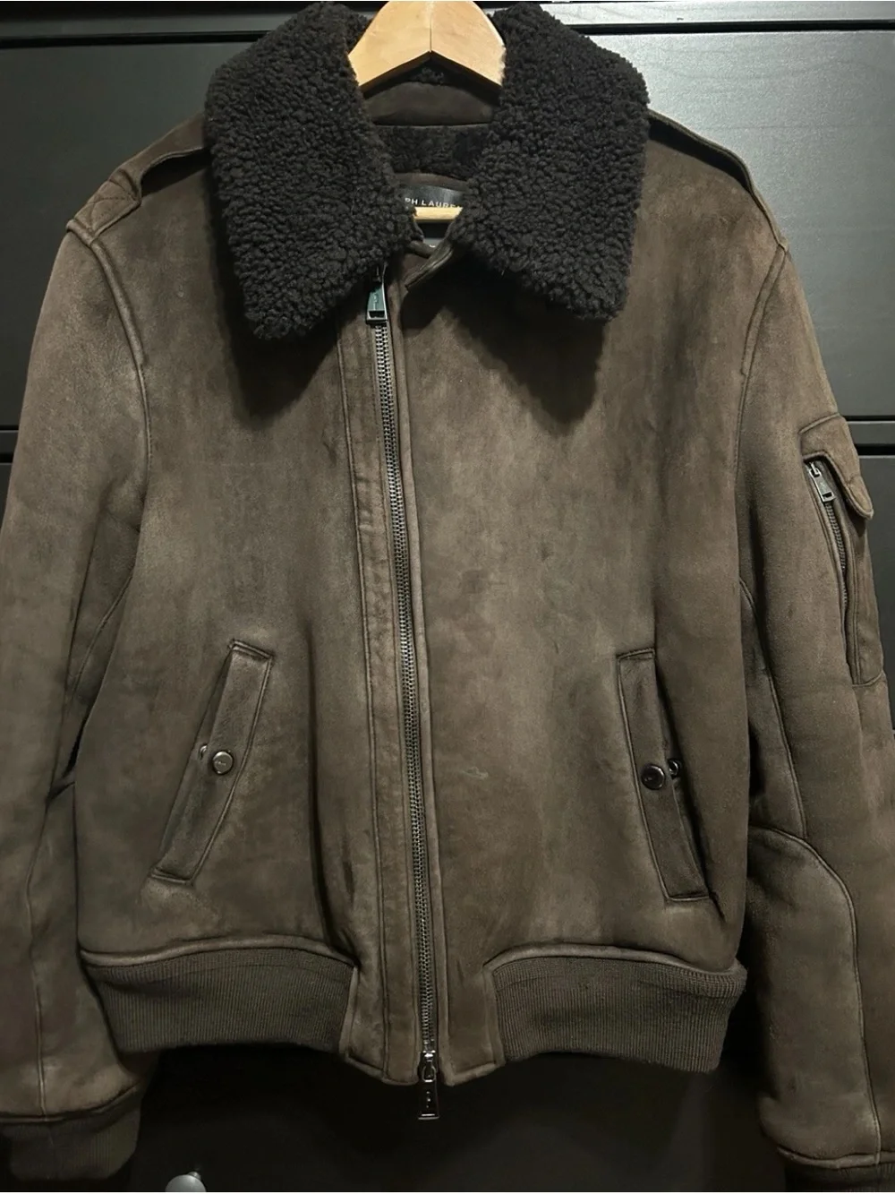 Ralph Lauren Suede shearing Leather Jacket size M